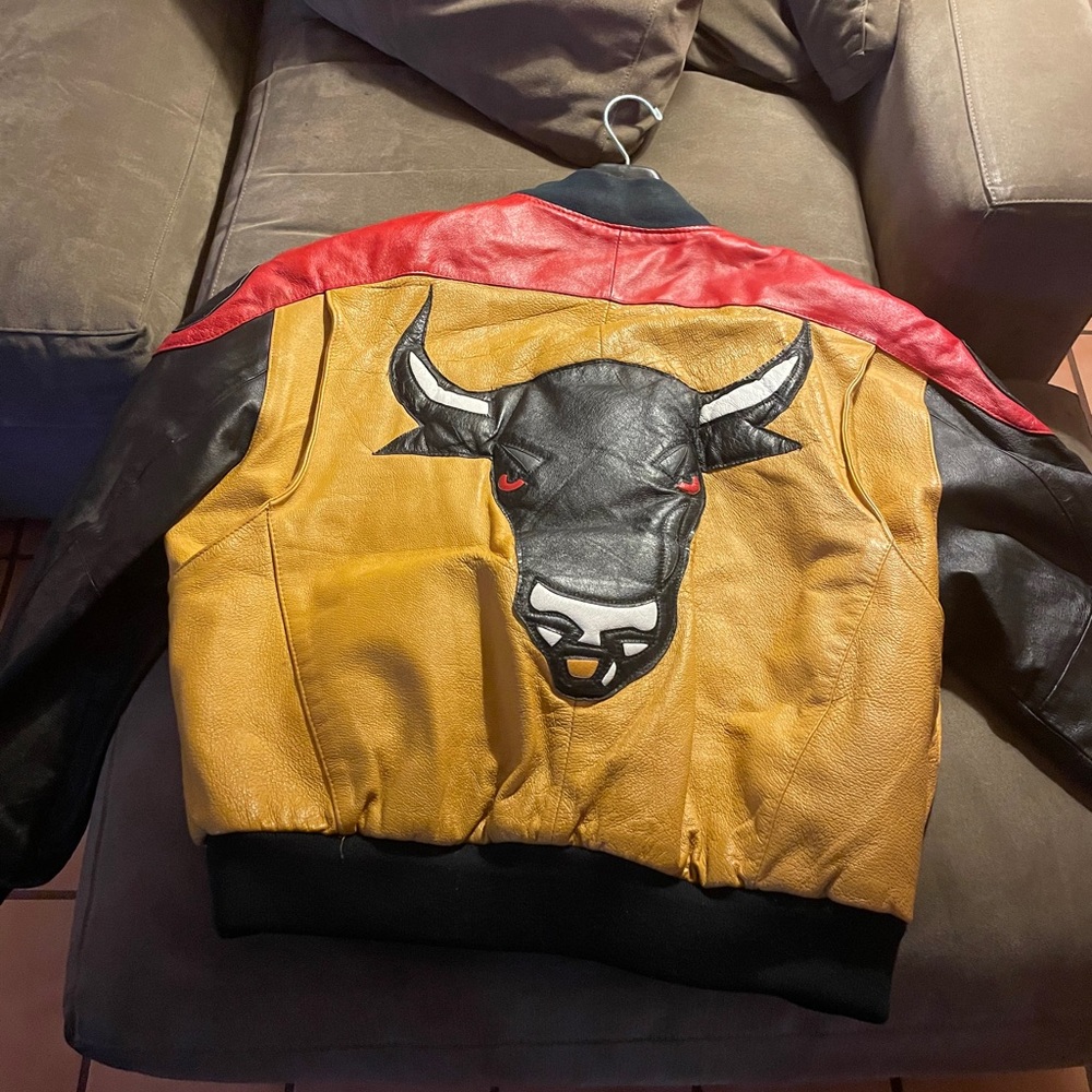Vintage Chicago bull leather jacket